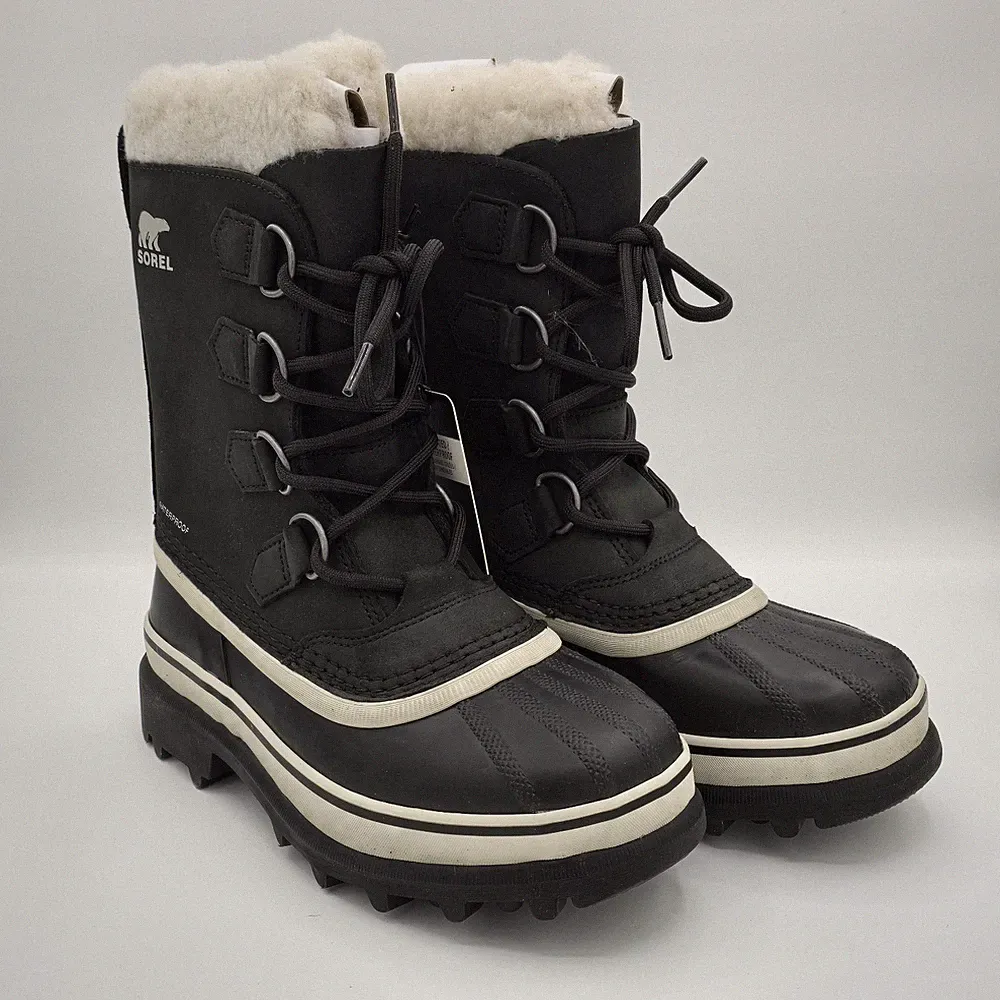 Sorel “CARIBOU” WP Women’s Insulated Waterproof Snow Boot [Black/Stone] - NEW